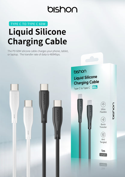 Bishon Liquid Silicone Cable Type C to Type C